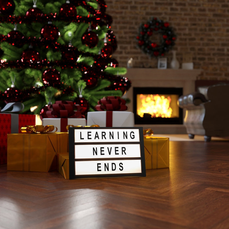 Learning Never Ends - Wrapped Canvas Print, 28cm H x 36cm W