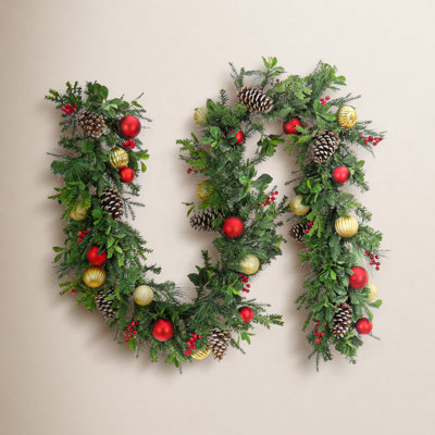 108" Pre-Lit Homestead Christmas Garland