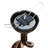Exhart Solar Pearlized Hand Blown Glass Twisted Flame Garden Stake with Metal Finial Detail, 36 Inch