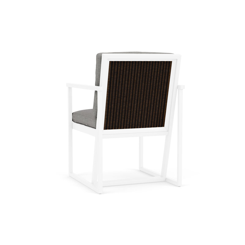 Summit Outdoor Dining Armchair, Mink, Demo Stone, White