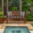Casual Cushion Outdoor Bench Cushion, Striped Sunbrella Fade-Resistant for Porch Swings, Garden Benches & Settees, 48"W x 18"D, 2.5" thick, Reversible, Carousel Confetti-129892894