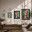 Woman in Red Modern - Framed Print-1114419420-1114419423