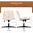 Fabric Upholstered Vanity Home Chair without Wheels and Arms for Computer Tasks