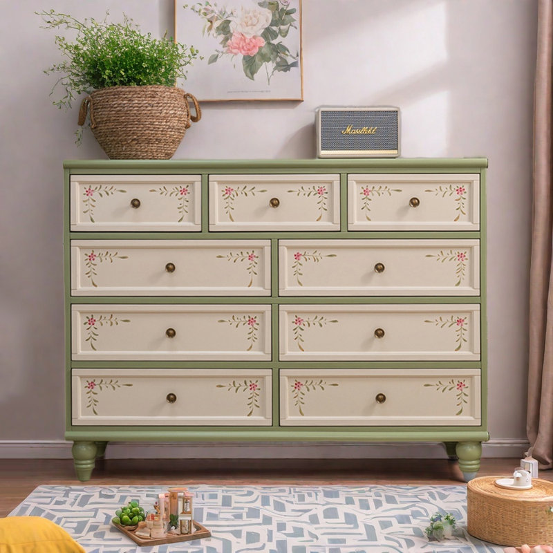 Country Retro Simple Painted Accent Chests