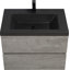 Meuble-lavabo flottant 30 po avec lavabo, meuble-lavabo mural moderne avec lavabo à quartz noir et tiroirs à fermeture en douceur