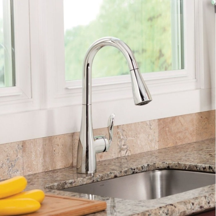 Moen 7594C Moen Arbor One Handle Pulldown Kitchen Faucet Featuring Power Boost and Reflex