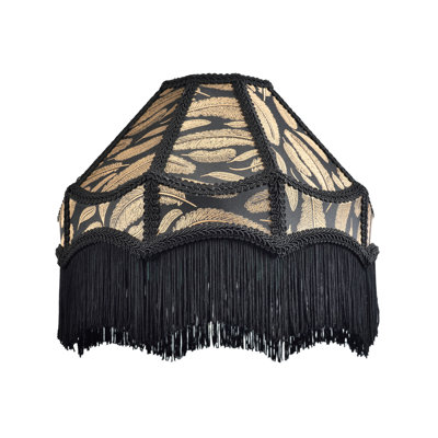 19cm H Cotton Blend Empire Pendant Shade ( Screw On ) in Gold