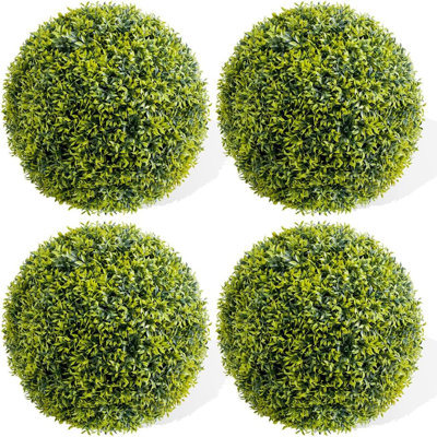 Ensemble de 4 balles de topiaire artificielle pour plantes d'intérieur et d'extérieur