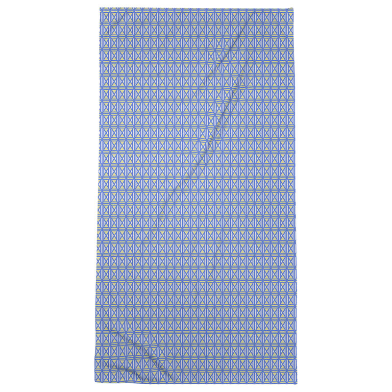 Katelyn Elizabeth Cotton Blend Bath Towel, Blue/Yellow
