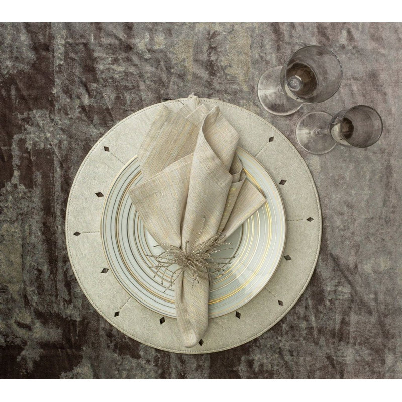 Dart Placemat, Gray/Beige