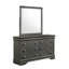 Miroir mural moderne en bois au fini gris métallique | Idée de cadeau-125533276-125533278
