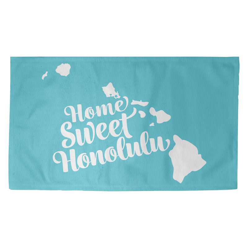 Tapis de la zone bleu hawaii honolulu, Rectangle 2 pi x 3 pi, Oui