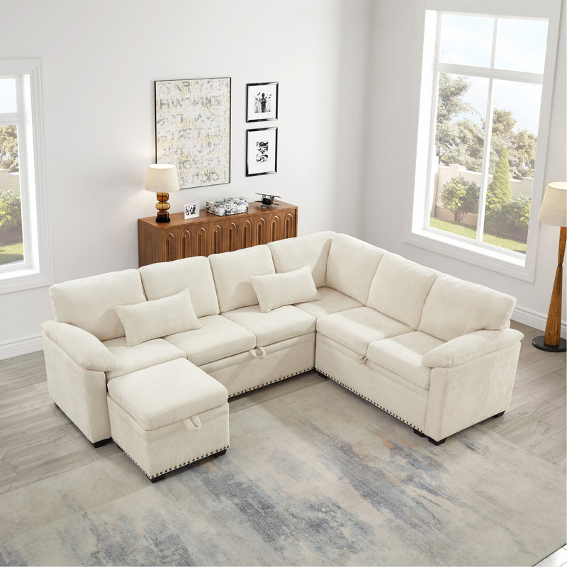 Versatile Sectional Sofa With Storage And Transformable Function For Living Room