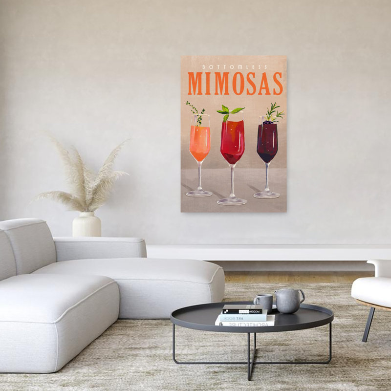 «Mimosas Pastel Cocktail Bar», 60" H x 40" W