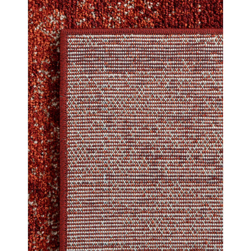 Tapis terre cuite tissé à la machine Franchester, Rectangle 7 pi 1 po x 10 pi