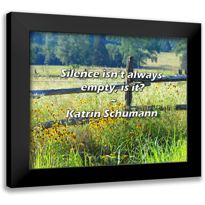 Katrin Schumann Citation: Le silence n'est pas toujours vide, n'est-ce pas?
