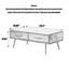 Table basse moderne en bois massif noir minimaliste-110825548
