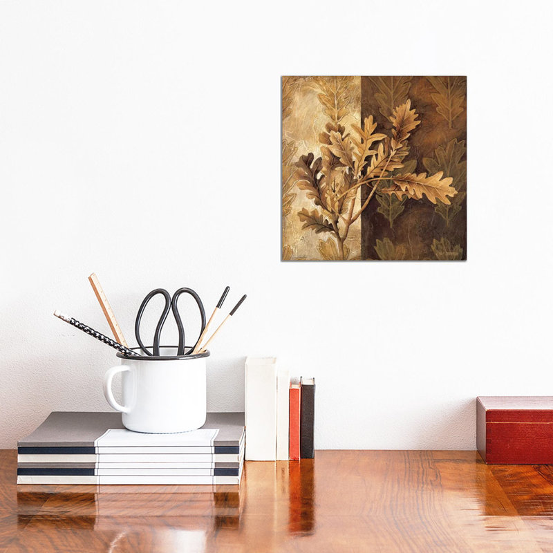 Leaf Patterns I by Linda Thompson - Wrapped Canvas Painting, 30.48cm H x 30.48cm W x 1.91cm D