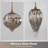 6-light Chandelier with Mercury Glass Shades