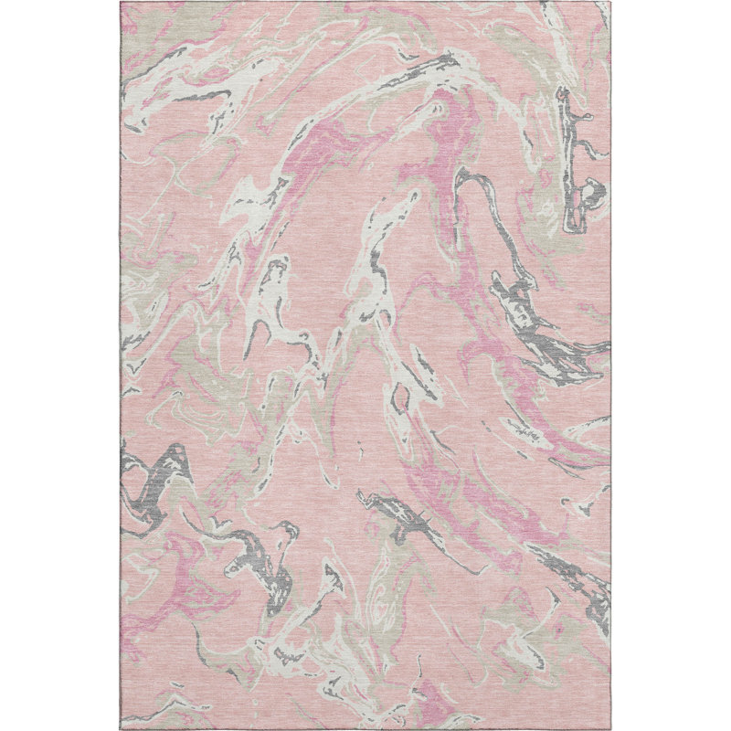 Premium Machine Washable Corum AMF1035 Abstract Rug, Rectangle 10' x 14'