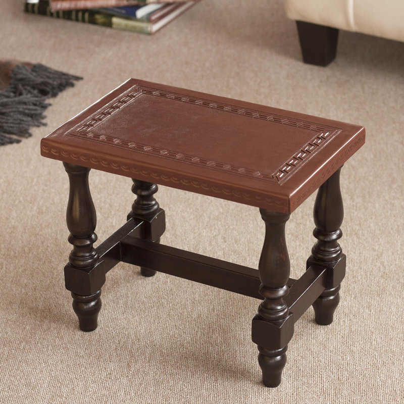 Banc en cuir et cèdre contemporain fait à la main NOVICA (petit)