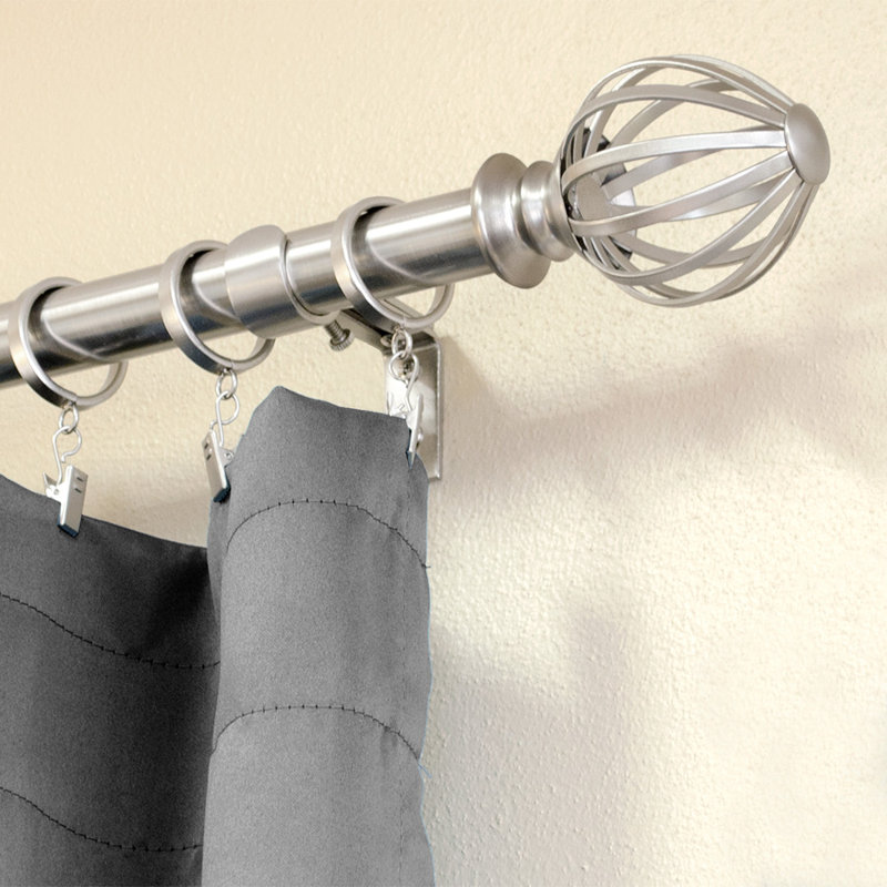 Darline Steel Adjustable Single Curtain Pole