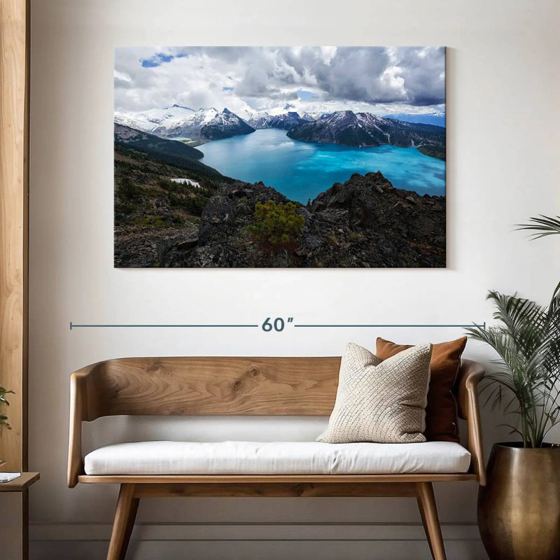 Lac Garibaldi en été, H 32 po x l 48 po