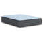 Grand matelas Helton, en mousse 3 couches, en tricot extensible bleu de 15 po