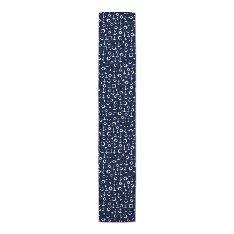Chemin de table Athos, 90 po x 16 po, Bleu marine