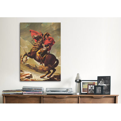 «Napoléon traversant les Alpes» par Jacques-Louis David, reproduction sur toile tendue sur châssis