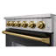 KOSTCH 30" Professional Electric Range with 5 Heating Elements Cooktop, 4.55 Cu. Ft. Convection Oven Capacity, Smooth Glass Top Oven in Black with Bronze Accents-93706963-132042881
