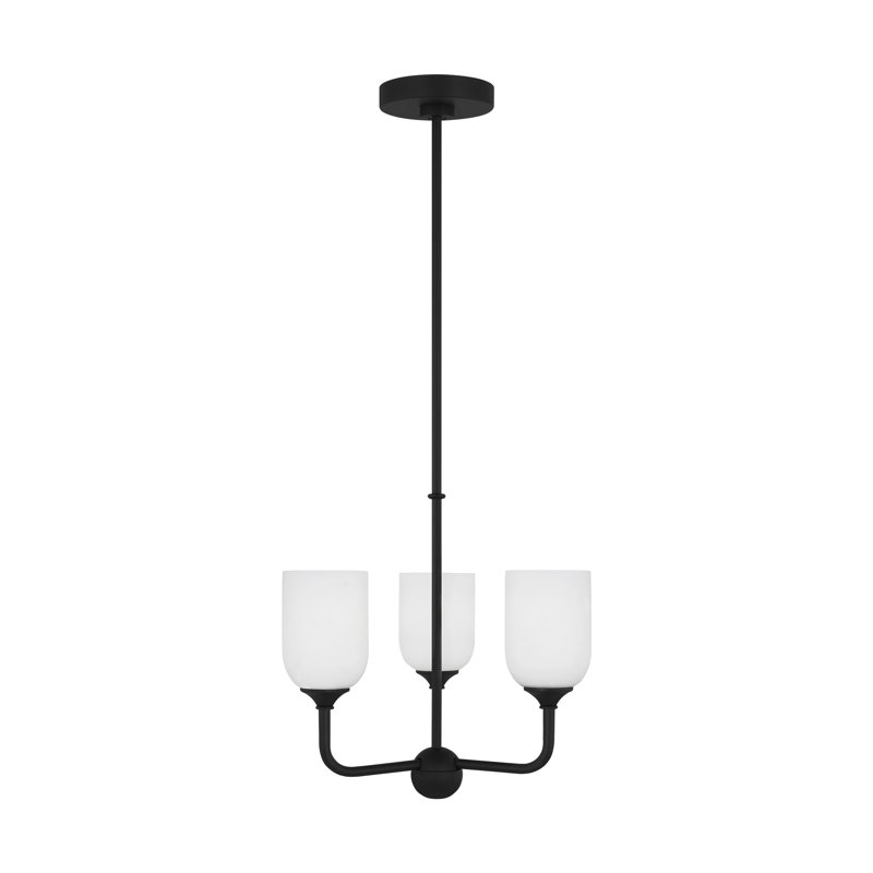 Emile Small Chandelier from Generation Lighting , Yes, Satin Bronze