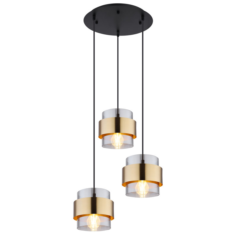 Raquette 3 - Light Black Cluster Pendant