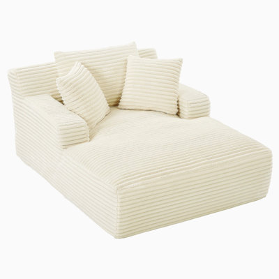 Corduroy Upholstered Lounge Chair