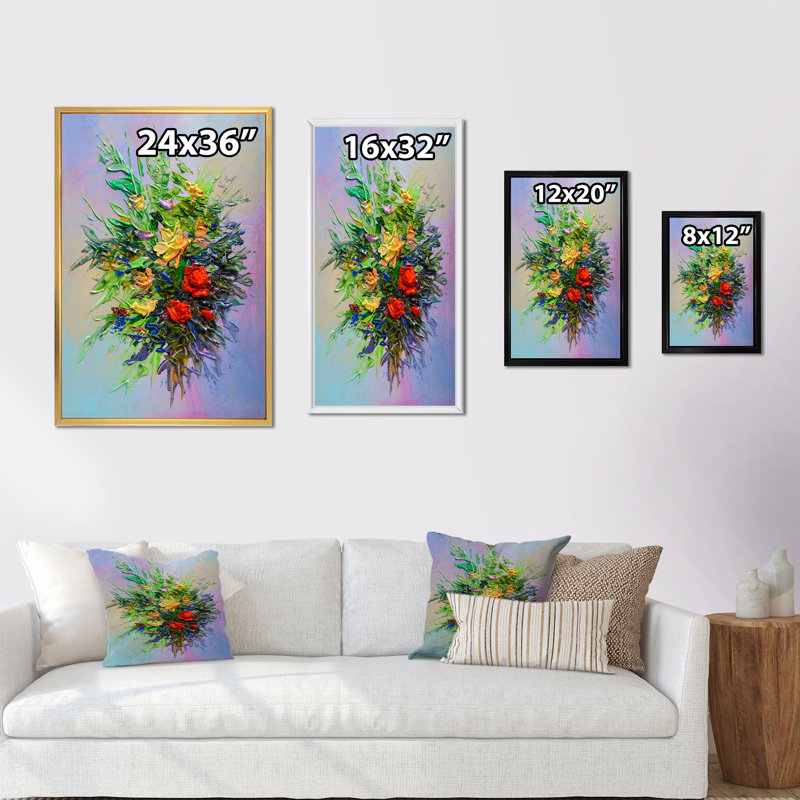 Reproduction d'art sur toile, "Life style" rouge et vert, H 12 po x l 8 po x P 1 po, Cadre flottant noir