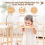 Foldable Solid Pine Wood Baby Playpen-117188179