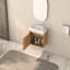 Meuble-lavabo mural de 16 po, bois massif, lavabo en résine blanche, structure, petite surface réversible à l'épreuve des taches, installation rapide