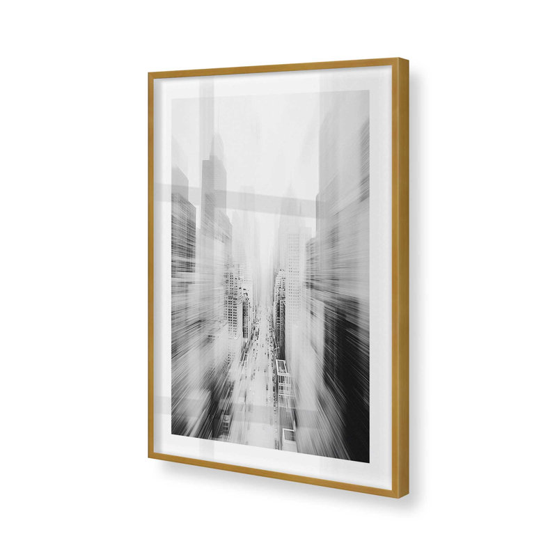Pulsion urbaine, Cadre photo simple or poli, H 12,25 po x l 15,25 po
