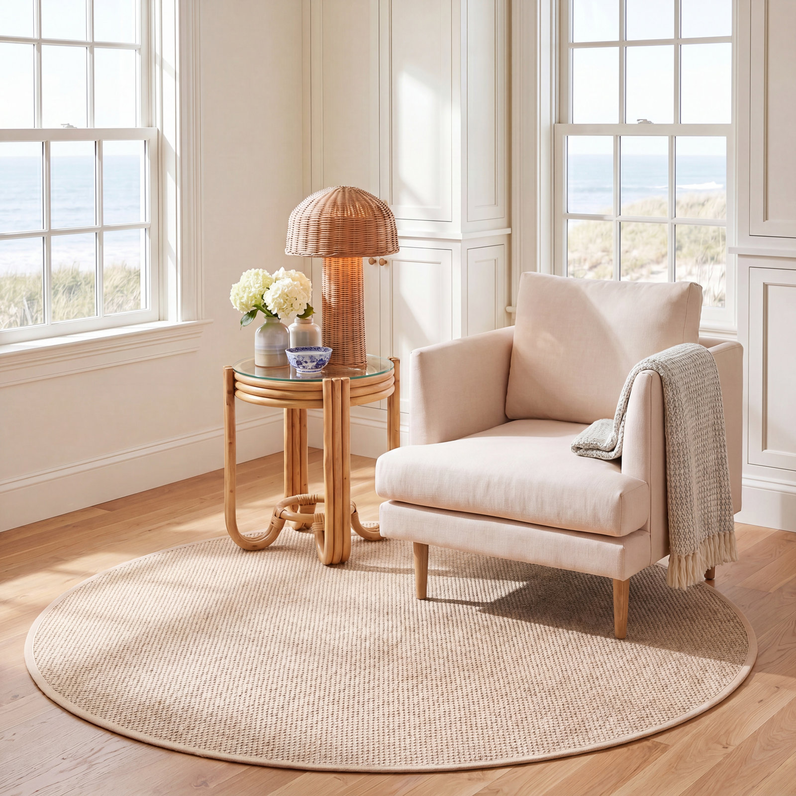 Torbin Jute / Sisal Rug, Round 6'