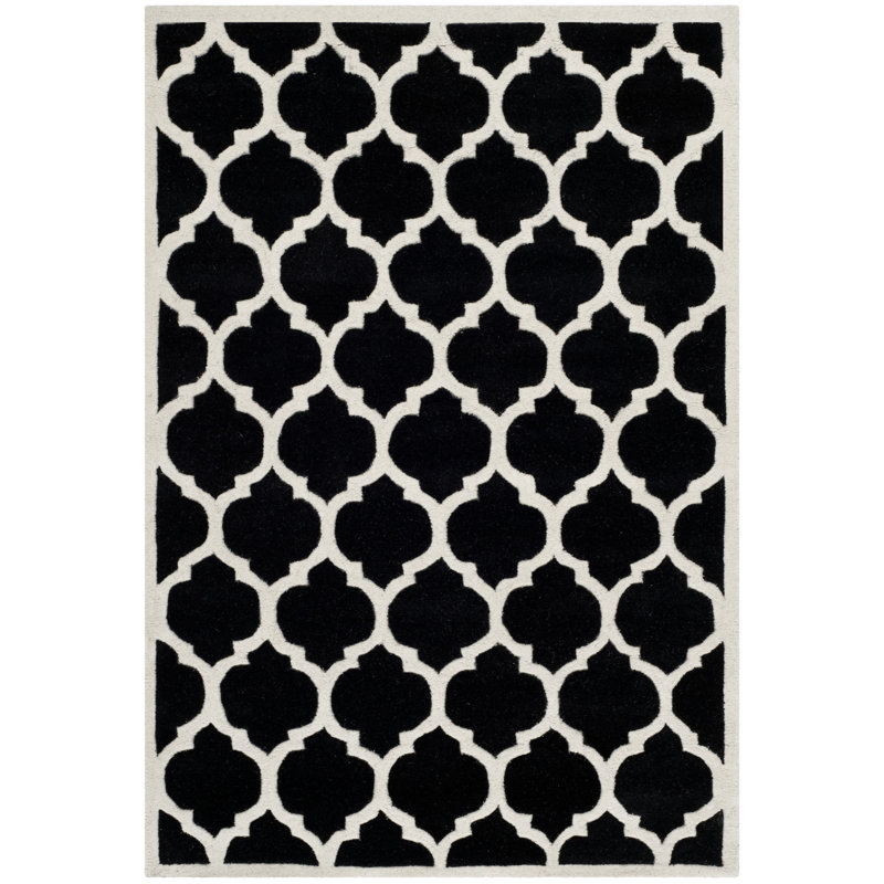 Carolene Hand Tufted Wool Geometric Rug, Rectangle 4' x 6'
