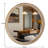 23.62" Round Woven Rattan Mirror – Natural Wicker Textured Circle Mirror for Bathroom Vanity & Coastal Living Room