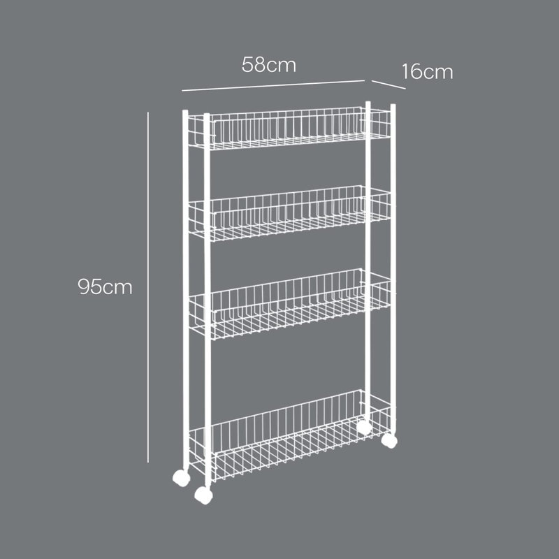 16cm W Metal Storage Rack