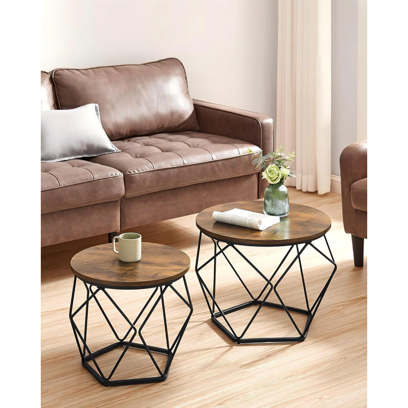 Ensemble de tables d'appoint gigognes 2 pièces