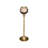 Heriberto Fortune Glam Glass and Metal Pillar Holder with Aluminum Stem and Curved Globe Design for Elegant Decorative Accent-1591345215
