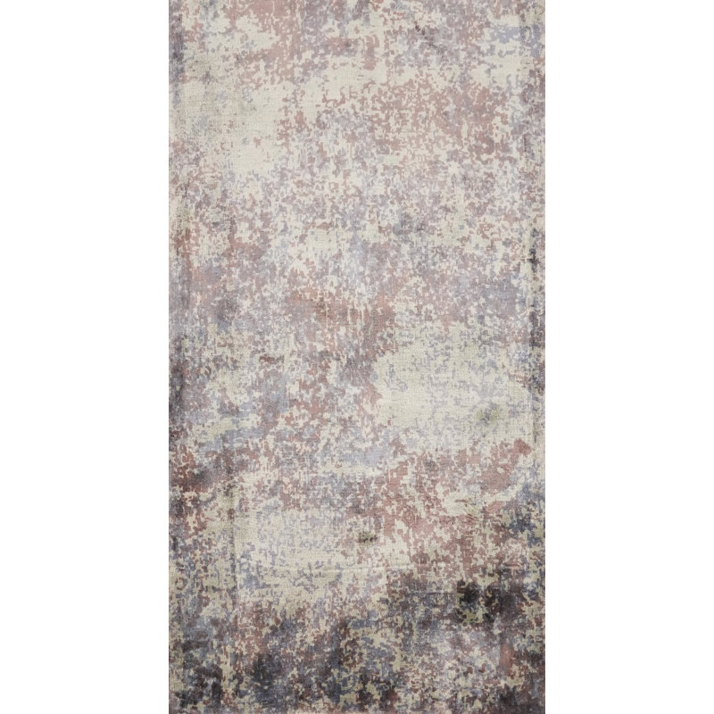 Élégant tapis abstrait 3 x 5 avec des tons terreux subtils pour les espaces modernes