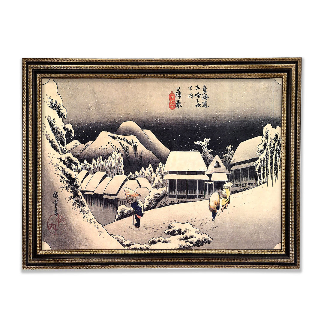 Gerahmtes Leinwandbild Hiroshige Kanbara