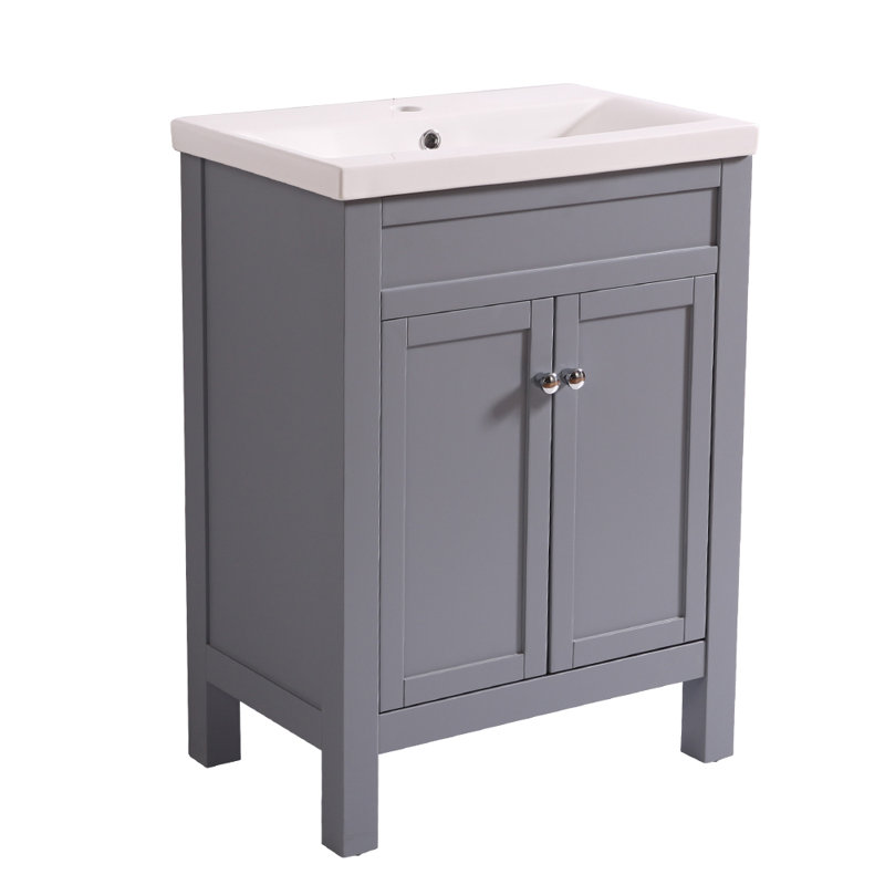 Avarey 615mm Single Bathroom Vanity with Integrated Ceramic Basin