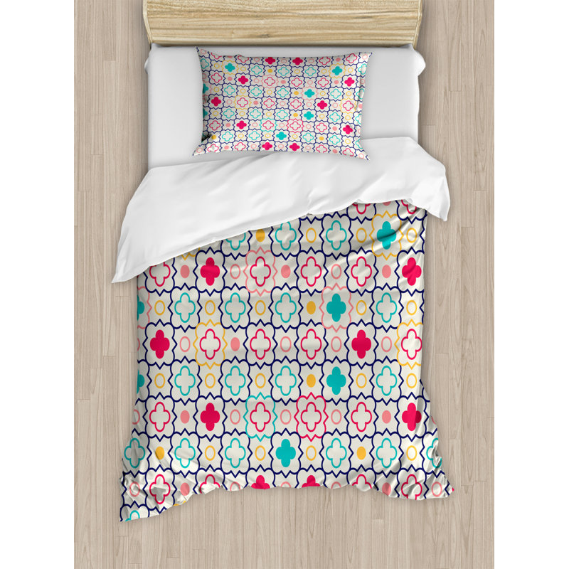 Eclectic Geometric Shapes Duvet Cover
