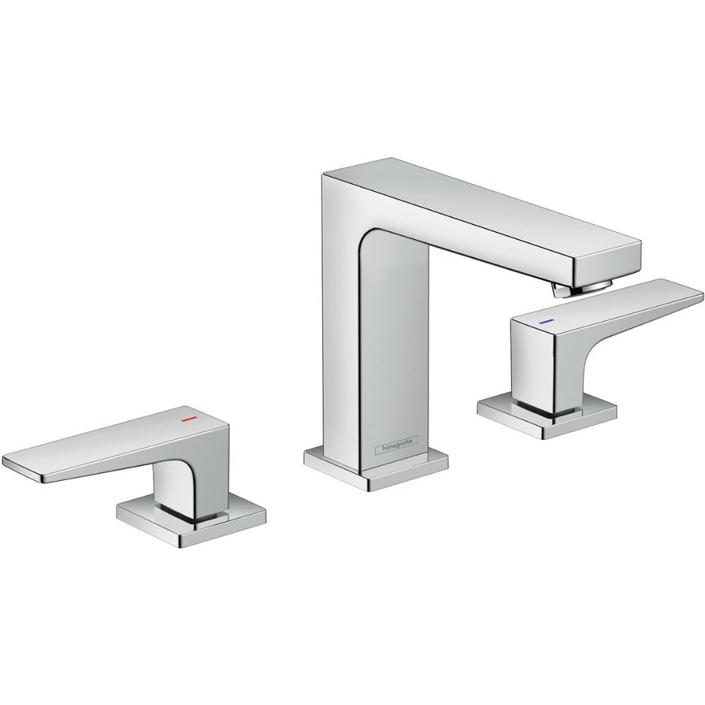 Hansgrohe Metropol 3-Loch Waschtischarmatur 110 Mit Hebelgriffen Und Push-Open Ablaufgarnitur Chrom