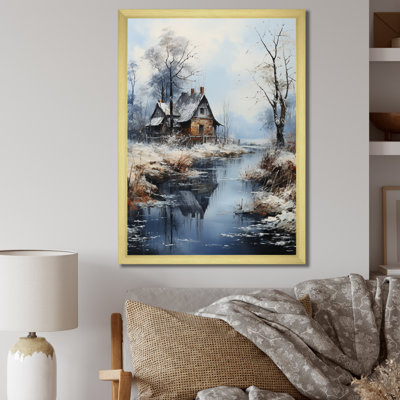 Winter River Harmony III, reproduction d'art sur toile